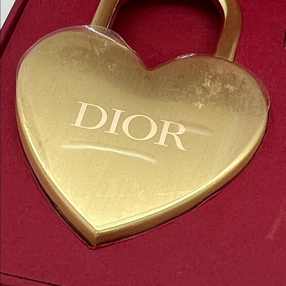 Dior Gold Heart Padlock and Key Set - Picture 6 of 10